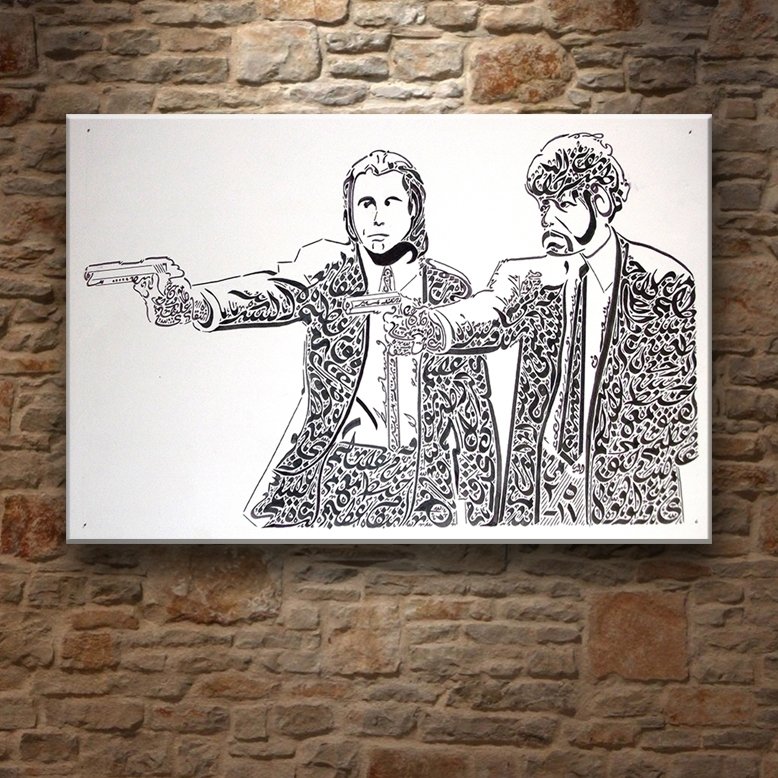 PULP FICTION HAT 7 değişen ölçü ORİJİNAL KANVAS TABLO