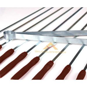 40CM MANGAL,BARBEKÜ ŞİŞİ 10 ADET ŞİŞ 1 ADET MAŞA'DAN OLUŞAN BARBEKÜ ŞİŞ TAKIMI -2