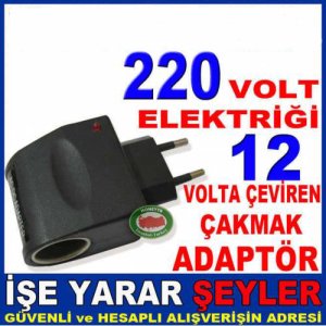 220volt Elektriği 12vt Çeviren Çakmak Adaptör Kd