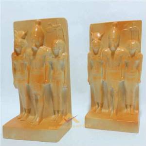 2'Li Set Porselen Kitap Dayama Standı Antik Mısır Dönemi Tanrıça Hathor Mykerinos