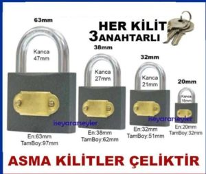 63mm Gövdeli Çelik Asma Kilit kapı Kilidi