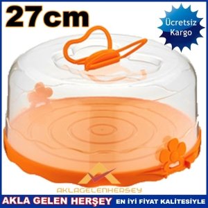 Kargo Dahil ÖZEL KIRILMAZ KAPAK 27cm KEK PASTA FANUSU L-501
