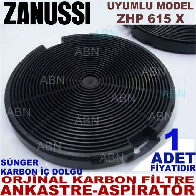 ZANUSSİ ANKASTRE DAVLUMBAZ FİLTRESİ ZANUSSİ ZHP 615 X MODEL DAVLUMBAZ İÇİN SÜNGERLİ KARBON FİLTRE