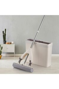 Sıkma Kovalı Süngerli Kelebek Mop+1 Yedek Sünger  Başlık Ultra Arındırıcı Yeni Nesil Temizlik Seti