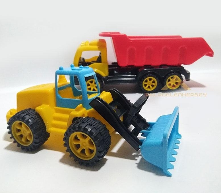 DAMPERLİ KAMYON İLE KEPÇE 2'Lİ OYUNCAK SETİ