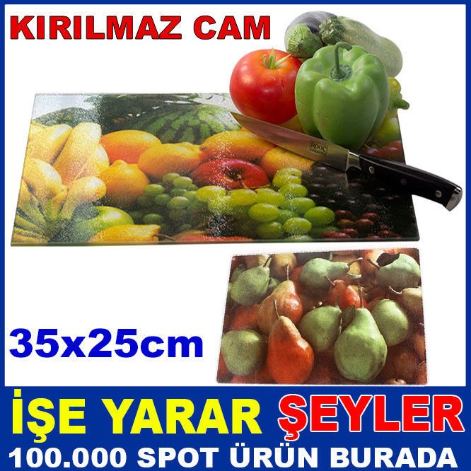 KIRILMAZ CAM 35x25cm SEBZE vs. DOĞRAMA ALTLIĞI