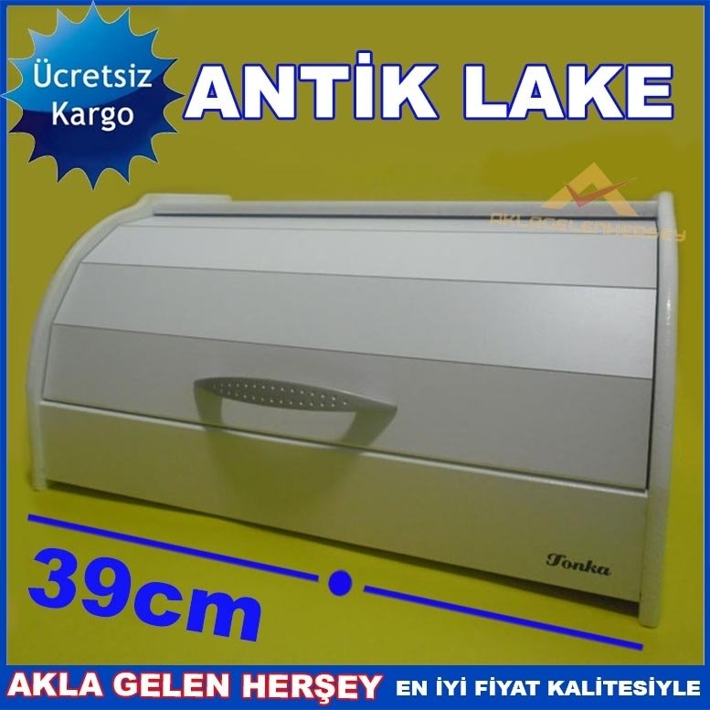 Ücretsiz Kargo BEYAZ RENK AKORDEON KAPAKLI AHŞAP EKMEK DOLABI