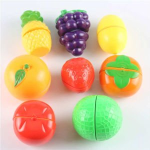 13 Parça Kesme Tahtalı ve Bıçaklı Kesilebilen Mıknatıslı Sebze ve Meyve Oyuncak Seti - Food Game