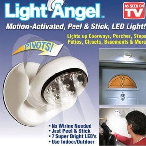 360° Dönebilen Led Işıklı Otomatik Hareket Sensörlü Kapı Işığı - Light Angel Gece Lambası