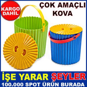 YUVARLAKVE KARE MODEL KAPAKLI ÇOK AMAÇLI KOVA KD