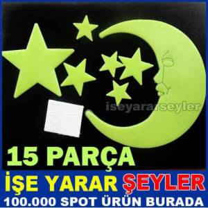 Karanlıkta Parlayan Yıldızlı Fosforlu Tavan Süsüü