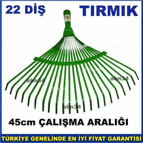 Bahçe Tırmığı 22 diş Tırmık Çim Temizleme Tırmığı Tarlada Bahçede ot toplama Tırmığı Bahçe Tarağı