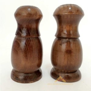DAYANIKLI 10 CM AHŞAP ŞİMŞİR TUZLUK BİBERLİK SET