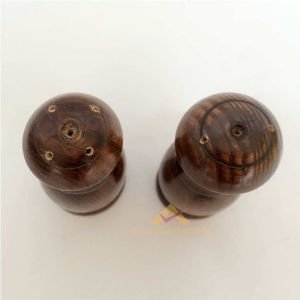 DAYANIKLI 10 CM AHŞAP ŞİMŞİR TUZLUK BİBERLİK SET