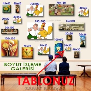 PETER VS ROOSTER 7 değişen ölçü ORİJİNAL KANVAS TABLO