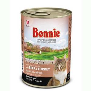 Bonnie Dana Etli Ve Hindili Yetişkin Kedi Maması - Yaş Mama Et parçacıklı ve Besin değeri Yüksek
