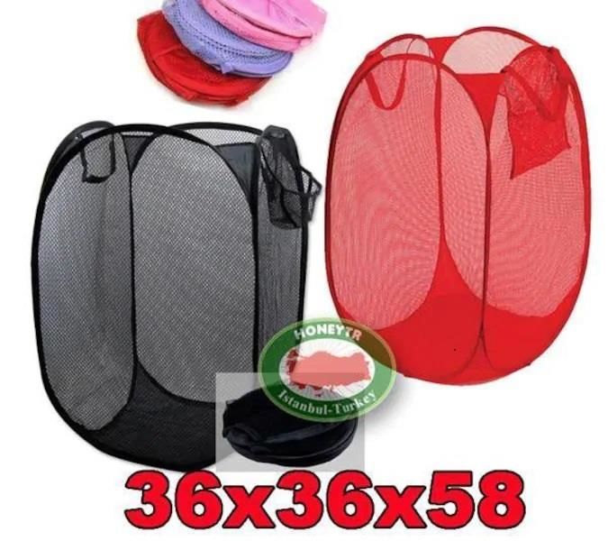 Katlanır Çamaşır Sepeti Pratik Oyuncak Sepeti