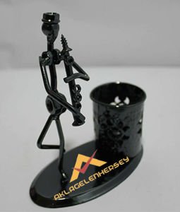 METAL TİTANYUM KAPLAMA KLARNET ÇALAN BİBLO