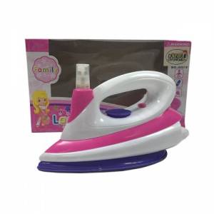 Pilli Işıklı Sesli Eğitici ve Eğlendirici Oyuncak Ütü 19x13cm Ebatında