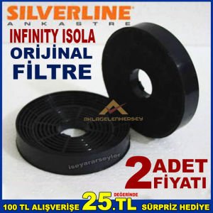 SILVERLINE INFINITY ISOLA ANKASTRE DAVLUMBAZ FİLTRESİ SILVERLINE INFINITY ISOLA KARBON FİLTRE