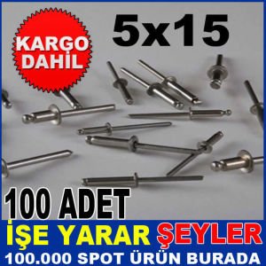 5x15 ÇELİK POP PERÇİN 100 ADET FİYATI -2