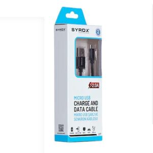 Syrox 2.0 Amper Micro Usb Hızlı Şarj Cihaz Kablosu 2 Metre C17