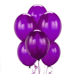 25'li Paket Metalize Balon 15 Farklı Renk Seçeneği ile 1.Kalite İtalyan 30cm Lateks Metalik Balon Beden Yok - mor
