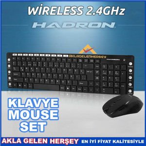 HADRON HD824 KABLOSUZ Q KLAVYE ve MOUSE SET
