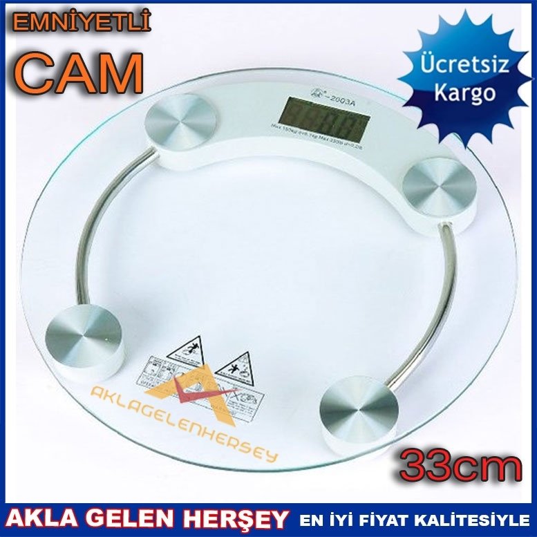 Ücretsiz Kargo    LED EKRANLI KİŞİSEL ÖLÇEKLİ SAĞLAM CAM BASKÜL