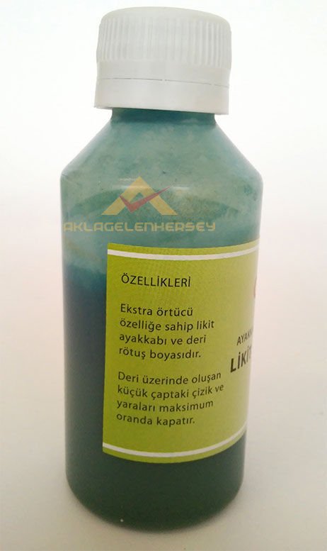 AYAKKABI,ÇANTA,KOLTUK HER TÜRLÜ DERİ-TÜM DERİ RENKLERİ İÇİN Çok Seçenekli HATA GİDERİCİ RÖTUŞ BOYASI yeşil