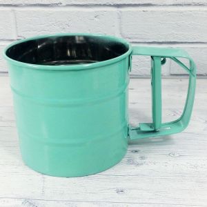 Kupa Bardak Şeklinde Pratik Çarklı Un Eleği Un,Pudra Şekeri Kek Pasta Yapmak Süslemek İçn Elek