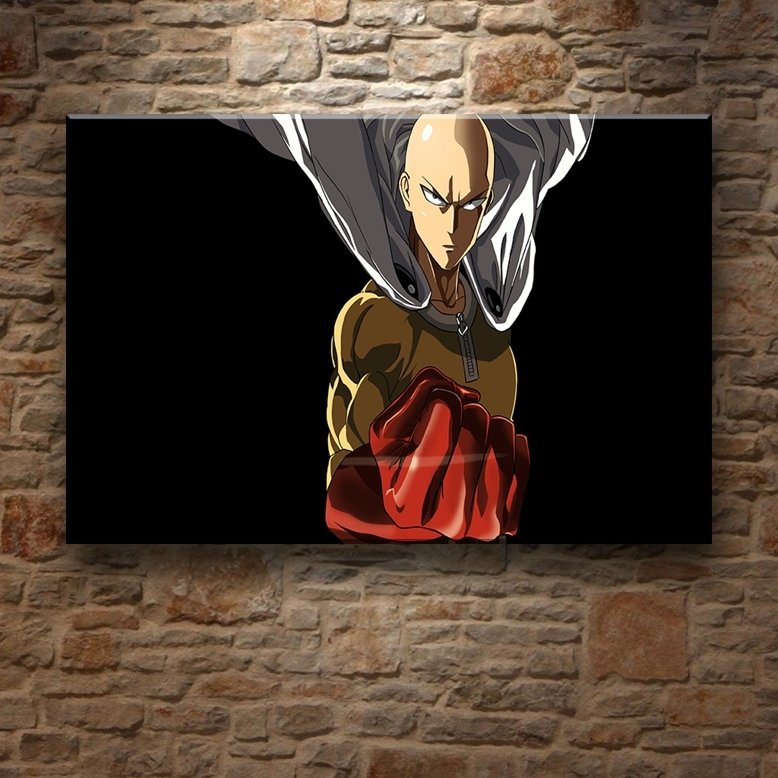 ONE PUNCH MAN 7 değişen ölçü ORİJİNAL KANVAS TABLO