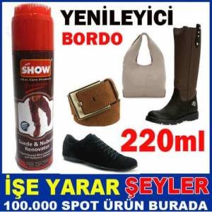 Bordo Renk Süet-Nubuk Deri Eşya Yenileyici Sprey