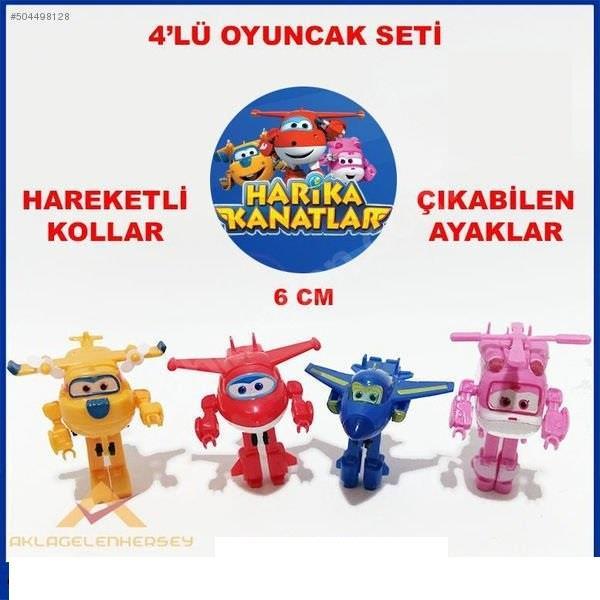 4'LÜ HARİKA KANATLAR DÖNÜŞEN OYUNCAK UÇAK SETİ