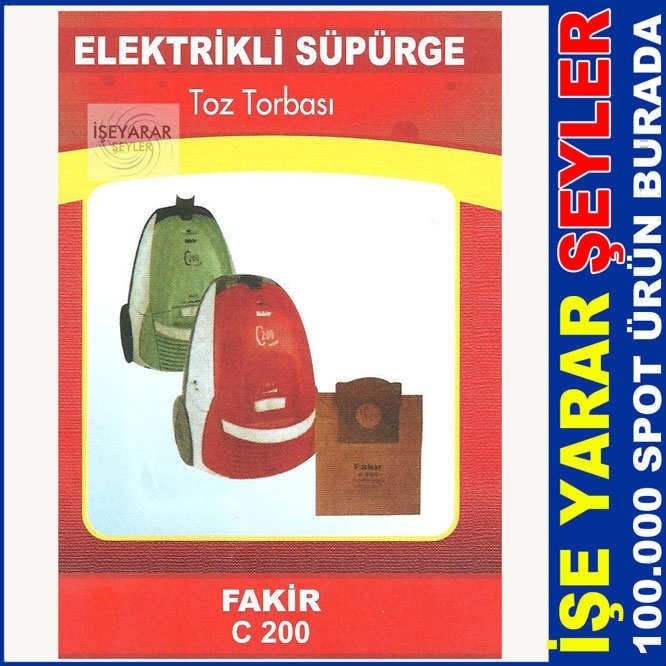 FAKİR C-200 ELEKTRİKLİ SÜPÜRGE TOZ TORBASI