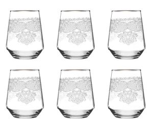 MCS5303 Platinum 31Parça 6 Kişilik Dantel Desenli Cam Bardak Seti