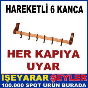 6 ASKILI KAHVERENGİ AMERİKAN KAPI ARKASI ASKISI
