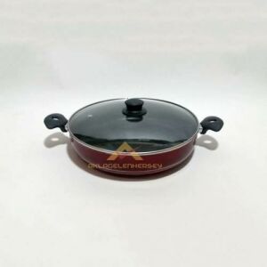 Büyük Boy Teflon Tencere Teflon Kaşığı Hediyeli 28 cm Cam Kapaklı