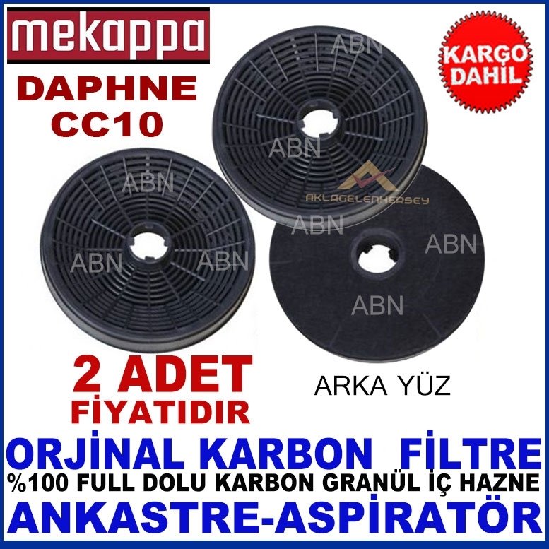 MEKAPPA DAPHNE CC10 ANKASTRE DAVLUMBAZ GRANÜL KARBONLU FİLTRE