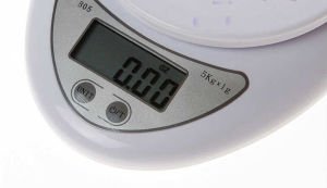 Şeffaf tartı kabıyla beraber Dijital mutfak terazisi,1gr hassasiyet,5kg kapasite labaratuar tartısı