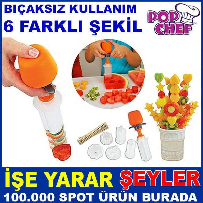 POP CHEF 6 FARKLI ŞEKİLLİ MEYVE ŞEKİLLENDİRME