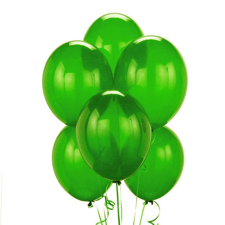 25'li Paket Metalize Balon 15 Farklı Renk Seçeneği ile 1.Kalite İtalyan 30cm Lateks Metalik Balon Beden Yok - Yeşil Koyu