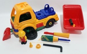 BÜYÜK BOY DAMPERLİ KAMYON SÖK-TAK OYUNCAK SETİ