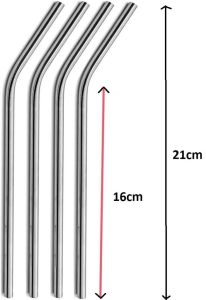 Çelik Pipet Paslanmaz Çelik Metal Meşrubat Pipeti Ve Pipet Temizleme Fırçası Seti 5 Parça