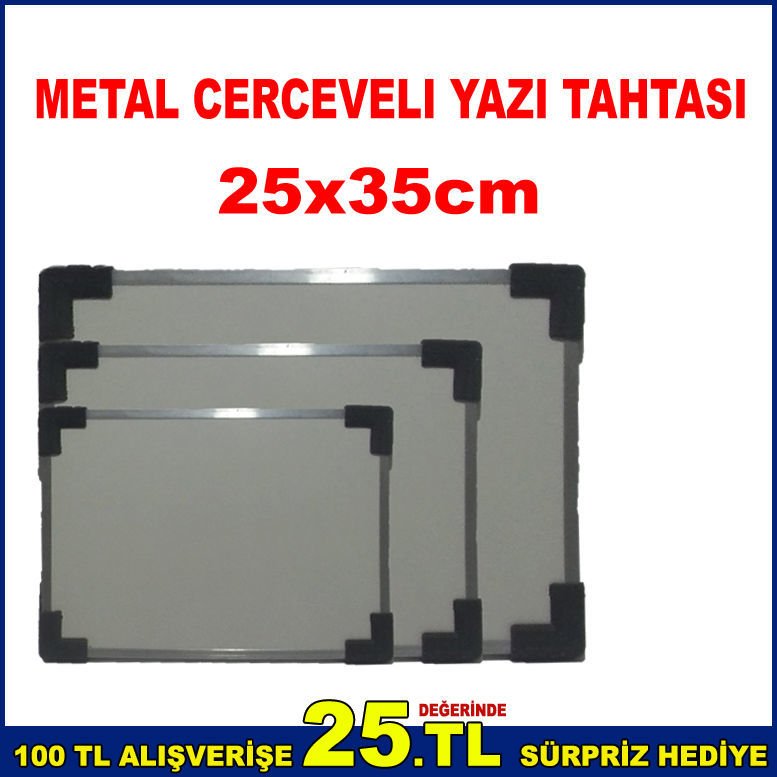 METAL ÇERÇEVELİ 25x35cm YAZI TAHTASI -2