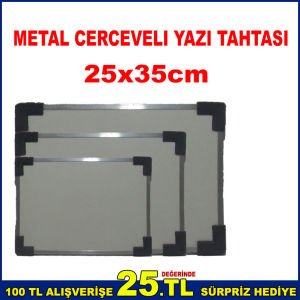 METAL ÇERÇEVELİ 25x35cm YAZI TAHTASI -2