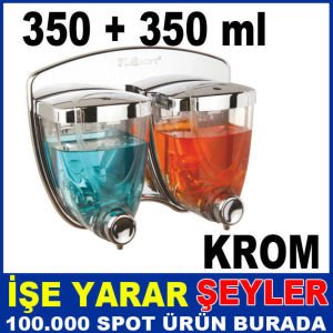 FLOSOFT 038 İKİZ KROM 700ml SIVI SABUNLUK