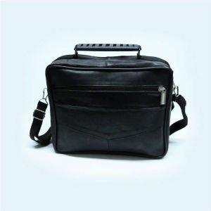 Gerçek Deriden Üretilmiş Omuz Askılı ve Kulplu 5 Cepli Büyük Boy Unisex Yatay El Çantası