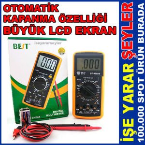 ISI ÖLÇERLİ PROFESYONEL DİJİTAL MULTİMETRE 9205M