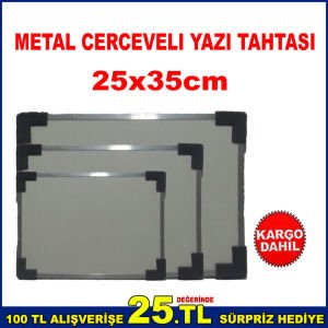 METAL ÇERÇEVELİ 25x35cm YAZI TAHTASI -2